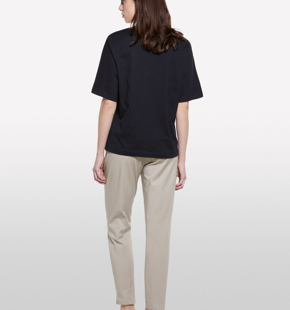 Black t-shirt with heart print - women's short sleeve t-shirts - Black | Sisley image number 3